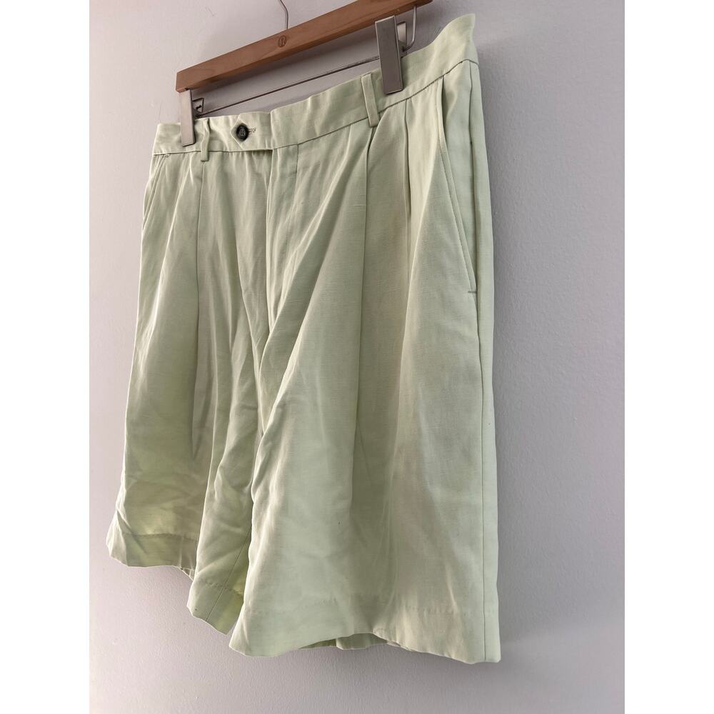 Ballin John Craig Relax Golf Shorts Tencel Linen Silk Light Green Size 36 SG - Picture 4 of 13